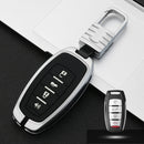 Car Luminous All-inclusive Zinc Alloy Key Protective Case Key Shell for Haval C Style Smart 4-button (Silver)