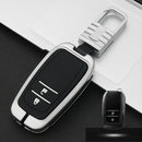 Car Luminous All-inclusive Zinc Alloy Key Protective Case Key Shell for Toyota A Style Smart 2-button (Silver)