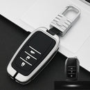 Car Luminous All-inclusive Zinc Alloy Key Protective Case Key Shell for Toyota A Style Smart 3-button (Silver)