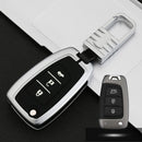 Car Luminous All-inclusive Zinc Alloy Key Protective Case Key Shell for Hyundai J Style Folding 3-button (Silver)