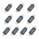 10 PCS 39mm DC12-24V / 1W / 6000K / 60LM 15LEDs SMD Car Reading Lamp Dome Light