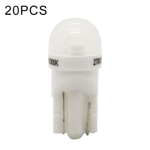 20 PCS T10 DC12V / 0.25W / 6500K / 20LM Car Round Head Plug-in Bubble Reading Light with 1LEDs SMD-3030 Lamps