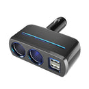 SHUNWEI SD-1918 80W 3.1A Car 2 in 1 Dual USB Charger (Black)