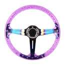 Car Universal Toasted Blue metal Crystal Anti-skid Steering Wheel Cover, Adaptation Steering Wheel Diameter: 38cm (Purple)