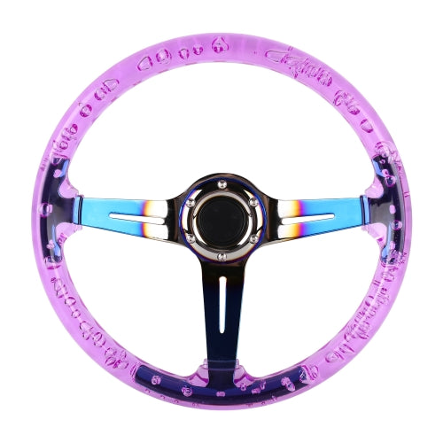 Car Universal Toasted Blue metal Crystal Anti-skid Steering Wheel Cover, Adaptation Steering Wheel Diameter: 38cm (Purple)