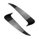 Car Rear Bumper Air Outlet Wind Knife Blade Decoration Sticker Strip for Mercedes-Benz C Class W205 (Carbon Fiber Black)