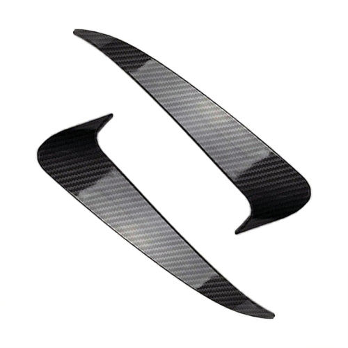 Car Rear Bumper Air Outlet Wind Knife Blade Decoration Sticker Strip for Mercedes-Benz C Class W205 (Carbon Fiber Black)