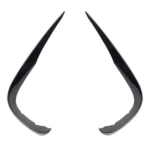 Car Front Wind Knife Decoration Sticker Strip for Mercedes-Benz E Class W213 2016-2020/E200/E260/E300 (Carbon Fiber Black)