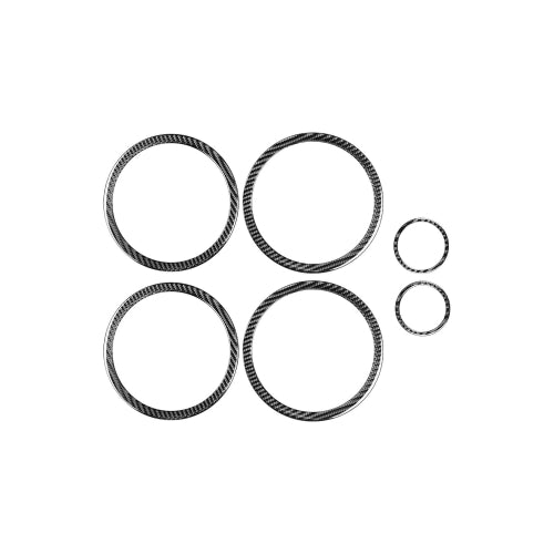 Carbon Fiber Car Door Horn Ring Decorative Sticker for Toyota Old RAV4 2006-2013,Left and Right Drive Universal