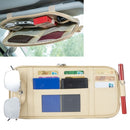 Universal Car Multi-functional Sun Visor Card Clip Bags Glasses Bill Clip Holder (Beige)