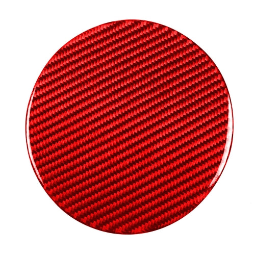 Car Carbon Fiber Fuel Tank Cap Decorative Sticker for Nissan 370Z / Z34 2009-, Left and Right Drive Universal (Red)