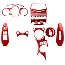 18 in 1 Car Carbon Fiber Whole Set Decorative Sticker for Nissan 370Z / Z34 2009-, Right Drive (Red)