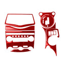 10 in 1 Car Carbon Fiber Central Control Gear Multimedia Decorative Sticker for Nissan 370Z / Z34 2009-, Left Drive (Red)