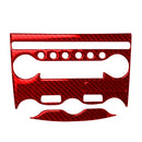 3 in 1 Car Carbon Fiber Air Conditioning Adjustment Panel Decorative Sticker for Nissan 370Z / Z34 2009-, Left and Right Drive Universal (Red)