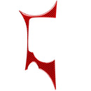 Car Carbon Fiber Water Cup Holder Panel Decorative Sticker for Nissan 370Z / Z34 2009-, Left and Right Drive Universal (Red)