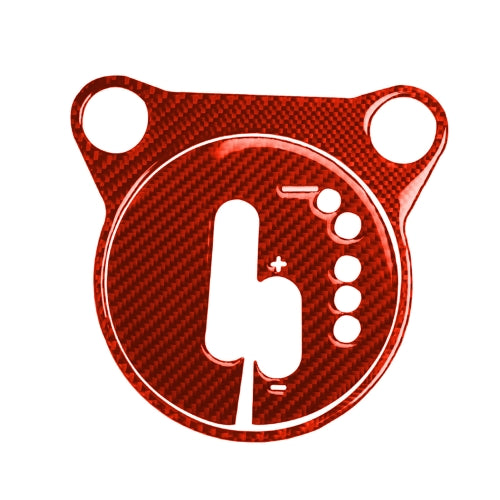 2 in 1 Car Carbon Fiber Automatic Gear Shifting Transmission Panel Decorative Sticker for Nissan 370Z / Z34 2009-, Right Drive (Red)