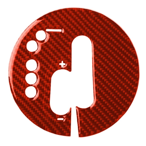 Car Carbon Fiber Automatic Transmission Panel Decorative Sticker for Nissan 370Z / Z34 2009-, Left Drive (Red)