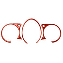 Car Carbon Fiber Speed Dashboard Decorative Sticker for Nissan 370Z / Z34 2009-, Left and Right Drive Universal (Red)