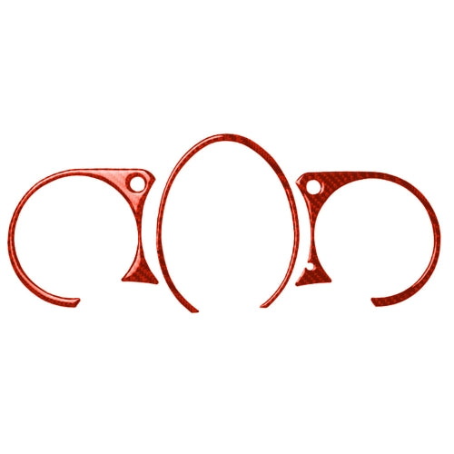 Car Carbon Fiber Speed Dashboard Decorative Sticker for Nissan 370Z / Z34 2009-, Left and Right Drive Universal (Red)