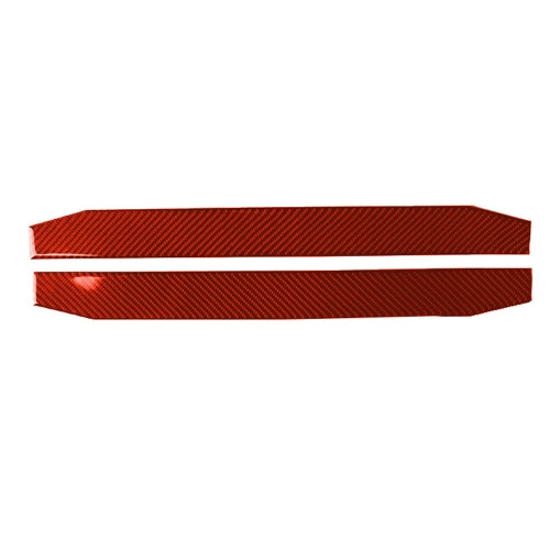 Car Carbon Fiber Welcome Pedal Panel Decorative Sticker for Chevrolet Camaro 2017-2019, Left and Right Drive Universal (Red)