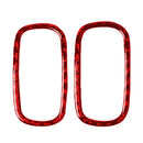 Car Carbon Fiber Air Outlet Frame Decorative Sticker for BMW Mini F60, Left and Right Drive Universal (Red)
