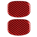 Car Carbon Fiber Seat Back Handle Decorative Sticker for BMW Mini One Cooper F55 F56, Left and Right Drive Universal (Red)
