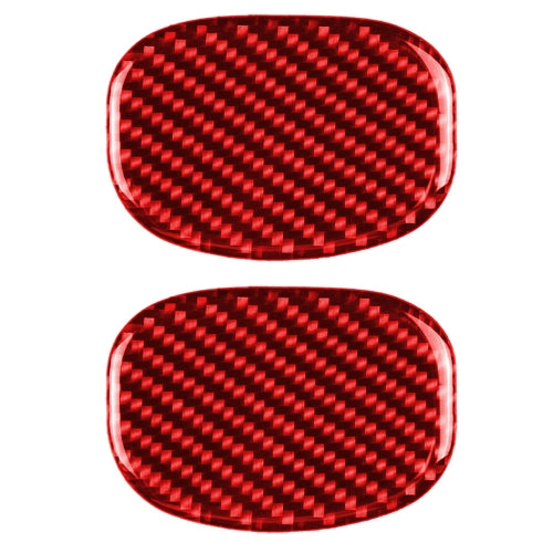 Car Carbon Fiber Seat Back Handle Decorative Sticker for BMW Mini One Cooper F55 F56, Left and Right Drive Universal (Red)