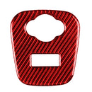 Car Carbon Fiber Cigarette Lighter Cover Decorative Sticker for BMW Mini Cooper F56 F55 F57, Left and Right Drive Universal (Red)