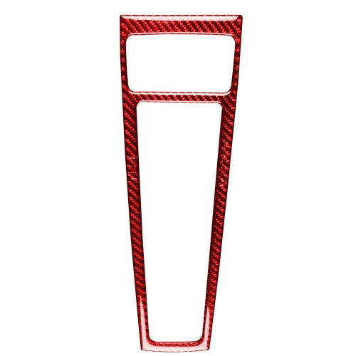 Car Carbon Fiber Gear Panel Decorative Sticker for Porsche Macan 2014-2021, Left and Right Drive Universal(Red)