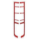 Car Carbon Fiber Gear Button Frame Decorative Sticker for Porsche Macan 2014-2021, Left and Right Drive Universal (Red)