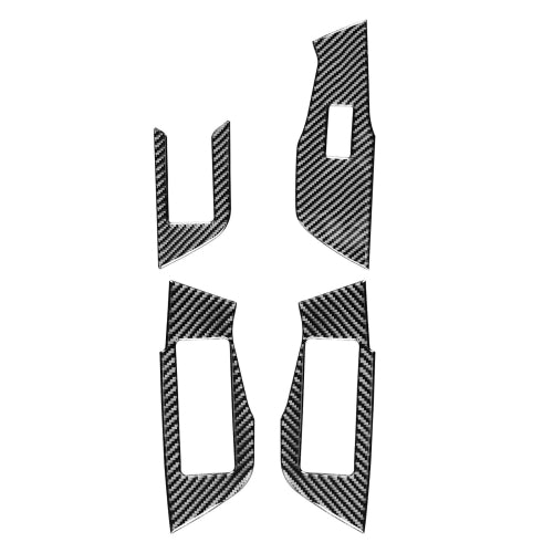 Car Carbon Fiber Window Glass Lift Decorative Sticker for Audi A6L / A7 2019-, Left Drive