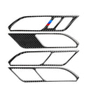 Car Carbon Fiber Inner Door Handle Solid Color Decorative Sticker for BMW G01 X3 2018-2020 / G02 X4 2019-2020, Left Drive