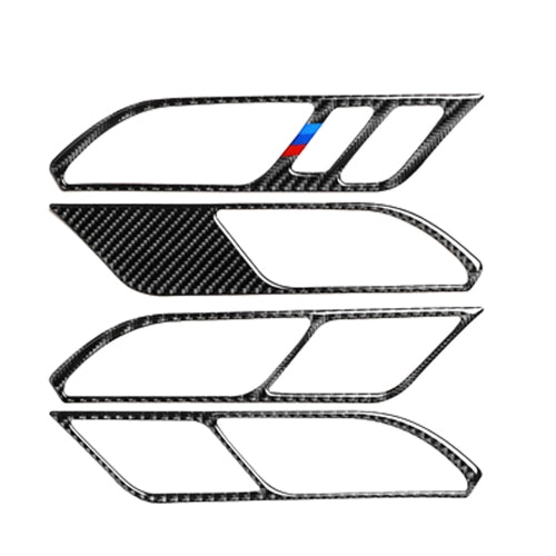 Car Carbon Fiber Inner Door Handle Solid Color Decorative Sticker for BMW G01 X3 2018-2020 / G02 X4 2019-2020, Left Drive