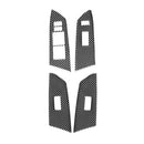 4 PCS / Set Carbon Fiber Car Glass Lift Switch Ring Decorative Sticker for Toyota Tundra 2014-2018, Left Driving