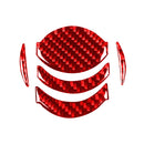 5 PCS / Set Carbon Fiber Car Central Air Outlet Decorative Sticker for Nissan GTR R35 2008-2016, Left and Right Driving Universal (Red)