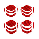 20 PCS / Set Carbon Fiber Car Central Air Outlet Decorative Sticker for Nissan GTR R35 2008-2016, Left and Right Driving Universal (Red)