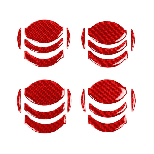 20 PCS / Set Carbon Fiber Car Central Air Outlet Decorative Sticker for Nissan GTR R35 2008-2016, Left and Right Driving Universal (Red)