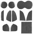 11 PCS / Set Carbon Fiber Car Door Slot Pad Decorative Sticker for Dodge Challenger 2015 to Now, Left Driving