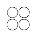4 PCS / Set Carbon Fiber Car Door Horn Ring Decorative Sticker for Honda CRV 2007-2011,Left and Right Drive Universal