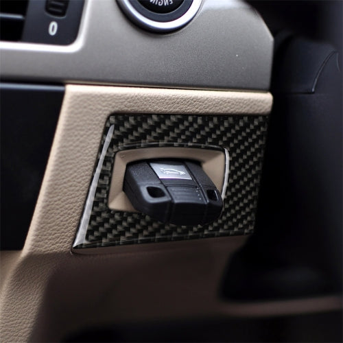 Carbon Fiber Car Right Driving Ignition Switch Decorative Sticker for BMW E90 / E92 2005-2012