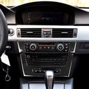 Carbon Fiber Car Central Control CD Panel Decorative Sticker for BMW E90 / E92 2005-2012, High Edition with Hole