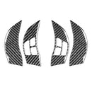 4 PCS Car Carbon Fiber Steering Wheel Decorative Sticker for Mazda RX8 2004-2008, Left and Right Drive Universal