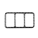 Car Carbon Fiber Central Control Heating Button Frame Decorative Sticker for Nissan 370Z Z34 2009-, Left and Right Drive Universal