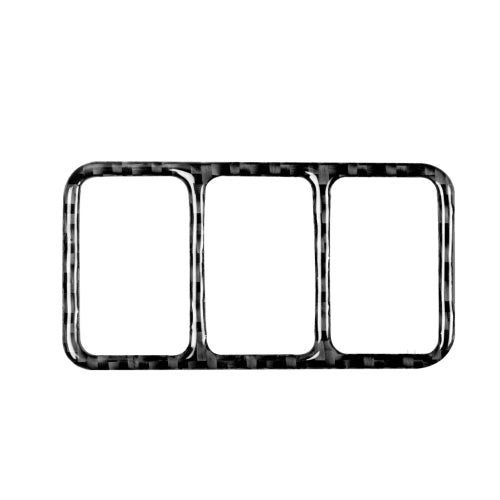 Car Carbon Fiber Central Control Heating Button Frame Decorative Sticker for Nissan 370Z Z34 2009-, Left and Right Drive Universal