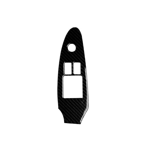 Car Carbon Fiber Main Driving Side Door Lift Control Decorative Sticker for Nissan 370Z Z34 2009-, Right Drive Low-configured