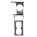 7 in 1 Car Carbon Fiber Manual Gear + Water Cup Holder Decorative Sticker for Honda Civic 8th Generation 2006-2011, Left Drive