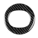Car Carbon Fiber Steering Wheel Circle Decorative Sticker for Mazda CX-5 2017-2018, Left and Right Drive Universal