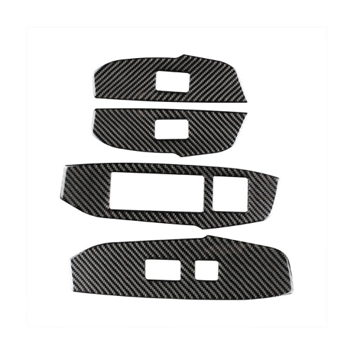 Car Carbon Fiber Window Glass Lift Decorative Sticker for Lexus NX200 / 200t / 300h 2014-2021, Left Drive