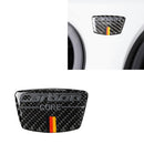 Car Carbon Fiber German Flag Color Goalpost Decorative Sticker for Audi A6 2005-2011, Left and Right Drive Universal