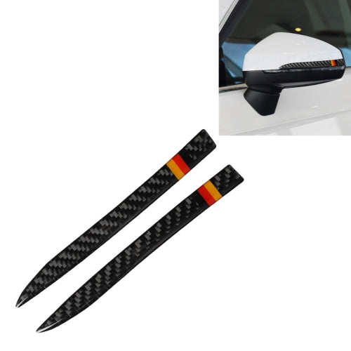 Car Carbon Fiber Rearview Mirror Anti-collision Strip for Audi A3 / S3 2014-2019, Left and Right Drive Universal
